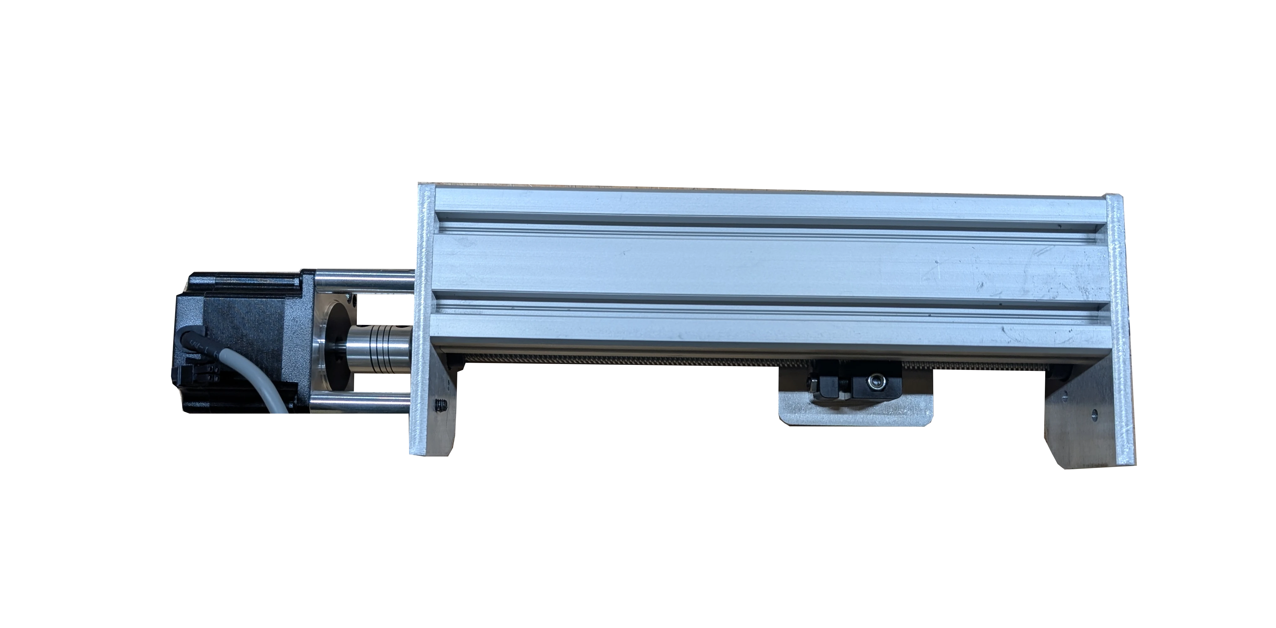 Bottom view of the 8020 frame and motion system mounting